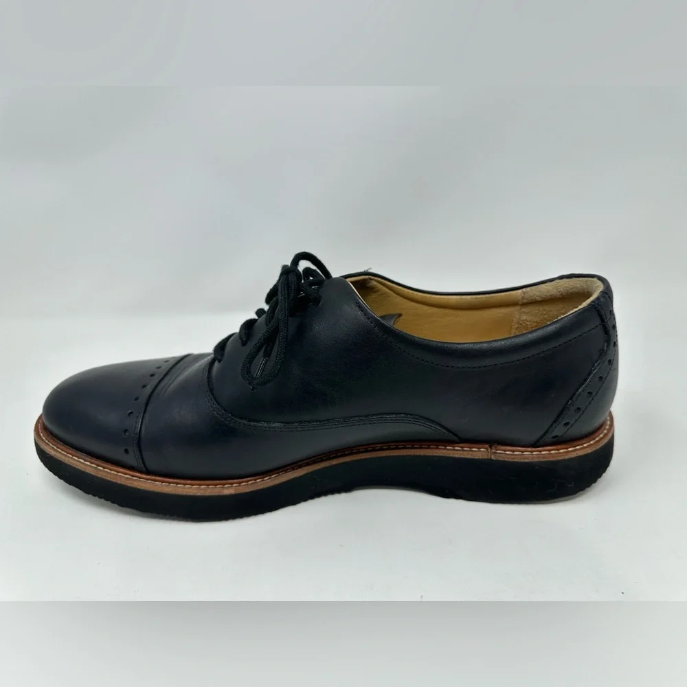 Samuel Hubbard Market‎ Cap Black Leather Comfort Dress Shoes Vibram Soles 11.5
